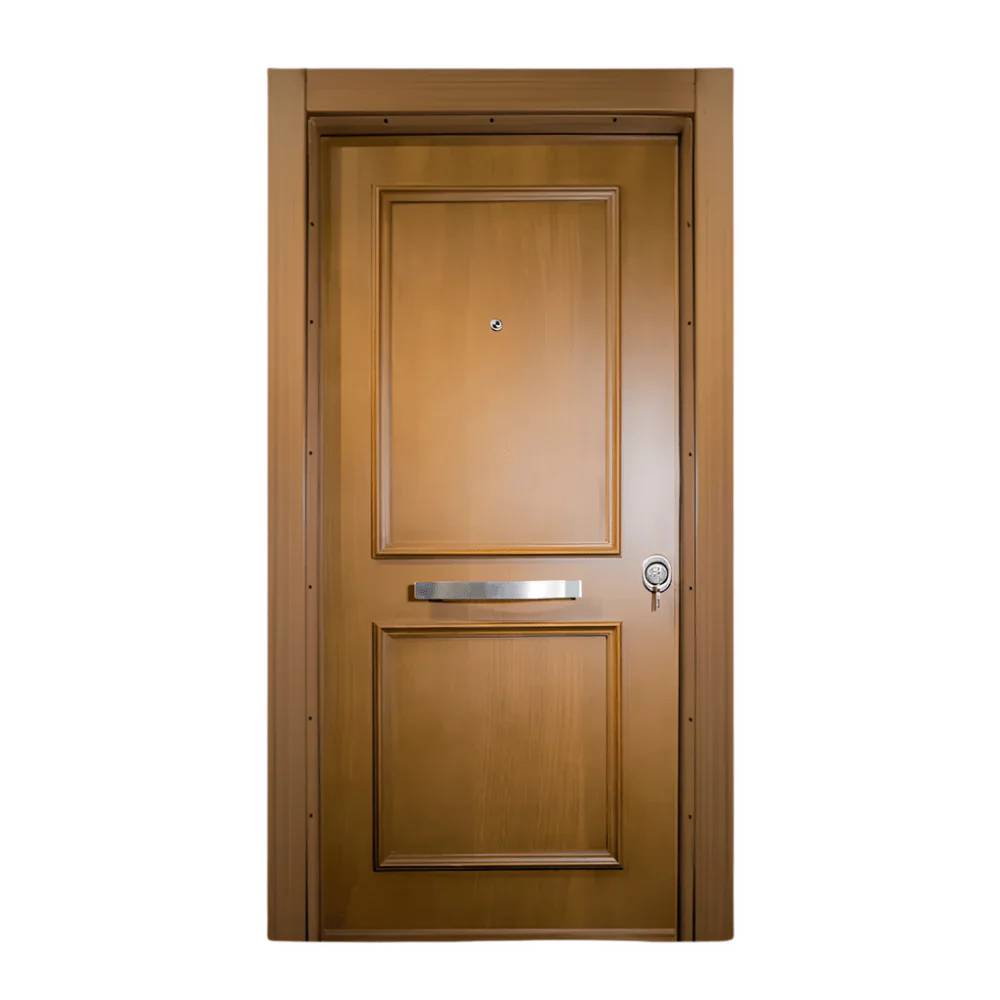 Decordin Luxury Single Door – PORTAL 008 | PVC Laminate Finish, Antique Frame, Central Lock System & Custom Sizing for Stylish, Secure Entrances