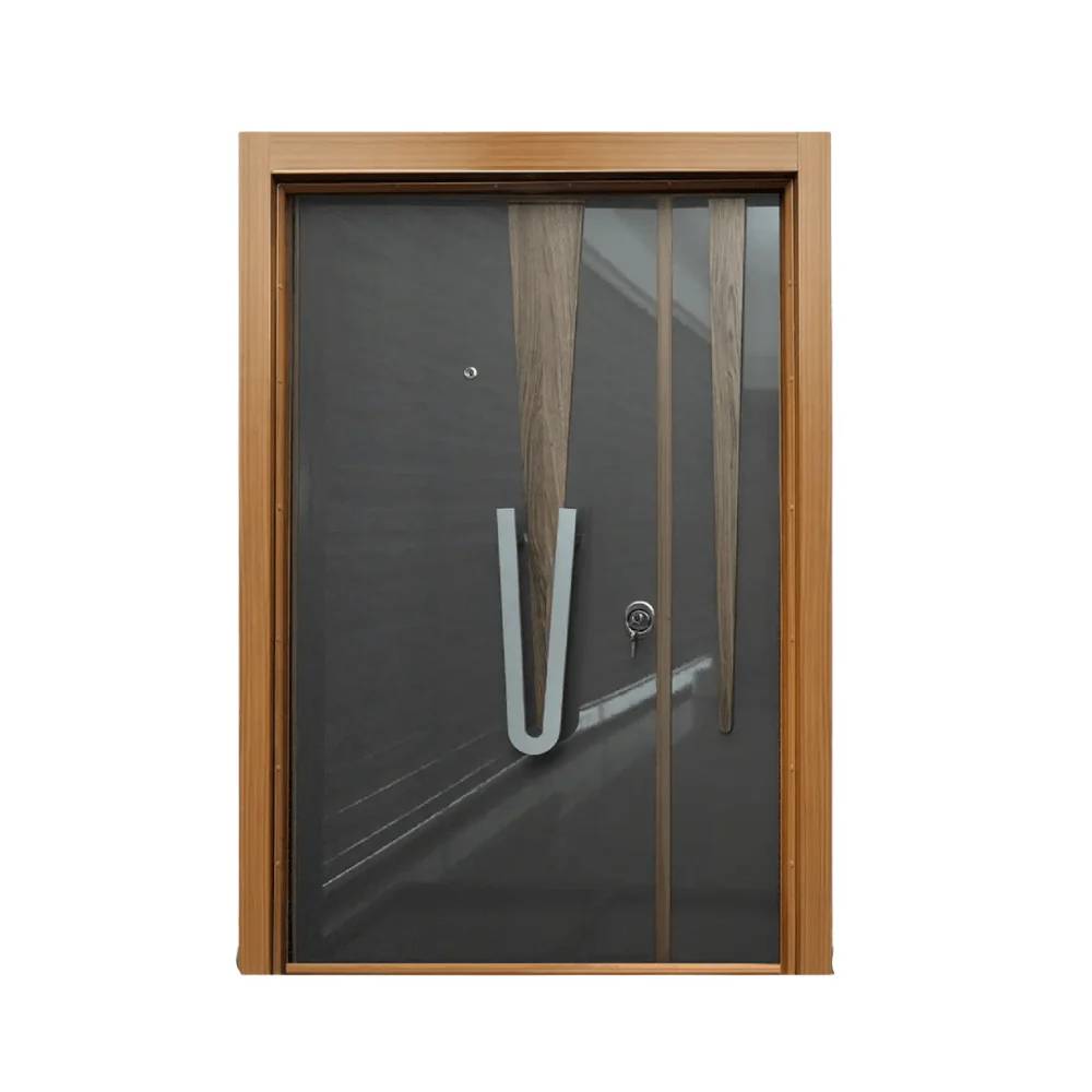 Decordin Luxury One & Half Door – PORTAL 012 | PVC Laminate, Antique Frame & Central Lock – Statement Entry for Modern Homes