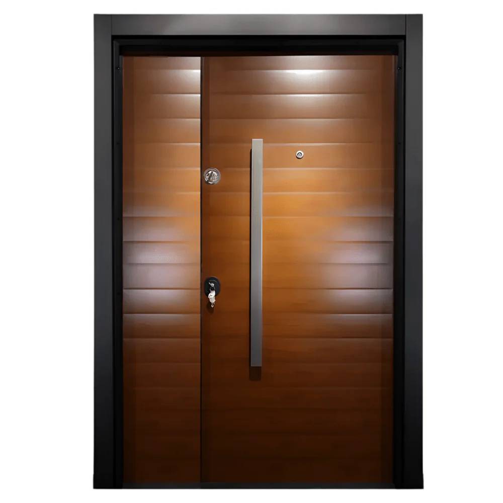 Full Metal One & Half Door – PMR-025 – Durable 7ft x 4ft Security Door with Mono Lock, Peephole & Elegant Modern Finish