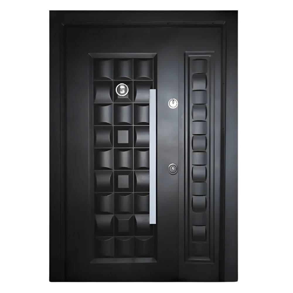 Full Metal One & Half Door – PMR-029 – 7ft x 4ft Industrial Security Door, Full Metal Frame, Mono Lock System, Peephole, and Knocker for Residential & Commercial Use
