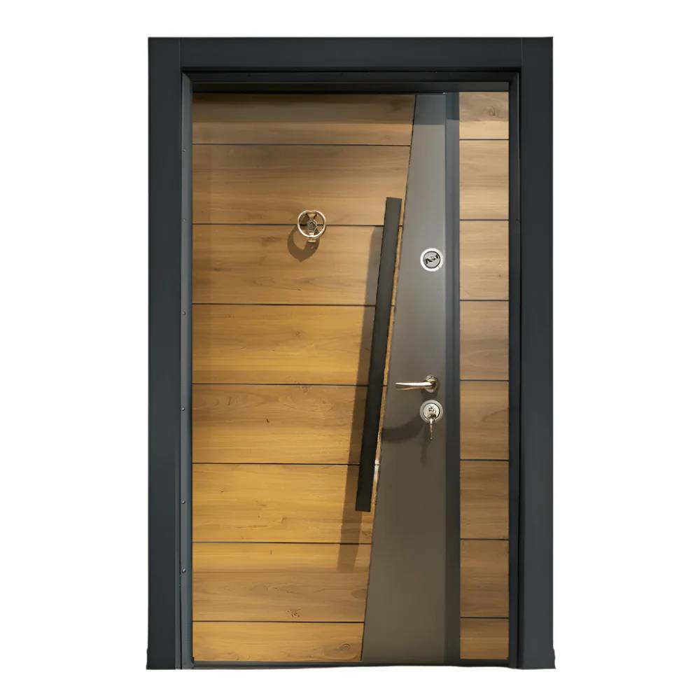 Laminox Portal One & Half Door – PMR-008 – Classic Laminated 7ft x 4ft Security Door with Mono Lock, Peephole, and Reinforced Wooden Frame