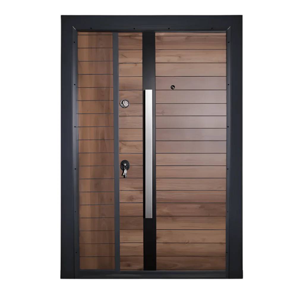 Laminox Portal Dark Brown One & Half Door – PMR-014 – 7ft x 4ft Laminated Wooden Security Door with Mono Lock, Peephole & Rich Classic Finish for Elegant Entrances