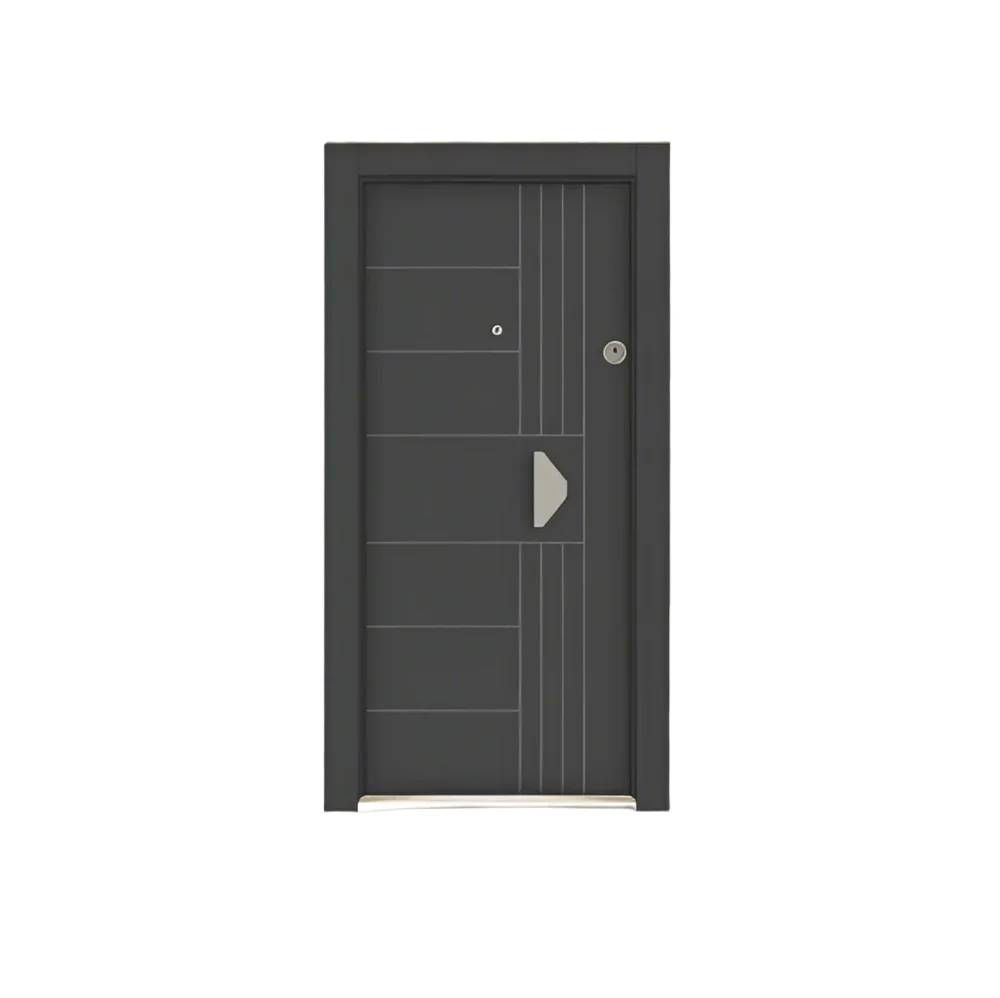 Turkish Luxury Steel Surface Exterior Security Door – CK-22 – Multi-Point Lock, Premium Steel Finish, Inward Opening, Available in Single & 1½ Door Sizes