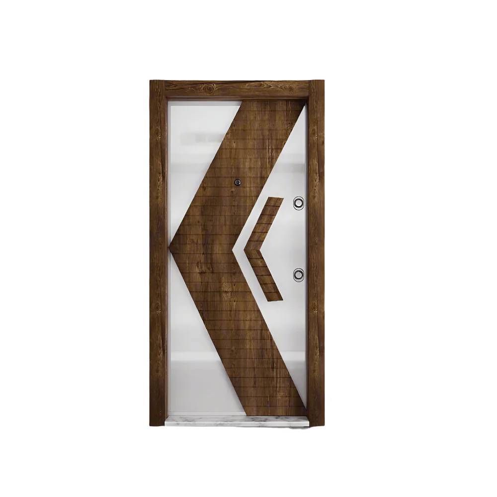 Turkish Stainless Steel Exterior Security Door – CK-2 – Sleek Polished Finish, Premium Build, High-Security Entry