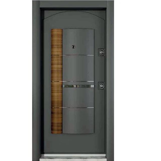 Turkish Satin Anthracite Composite Exterior Security Door – CK-1 – Sleek Finish, Thermal Insulated, Built for Safety