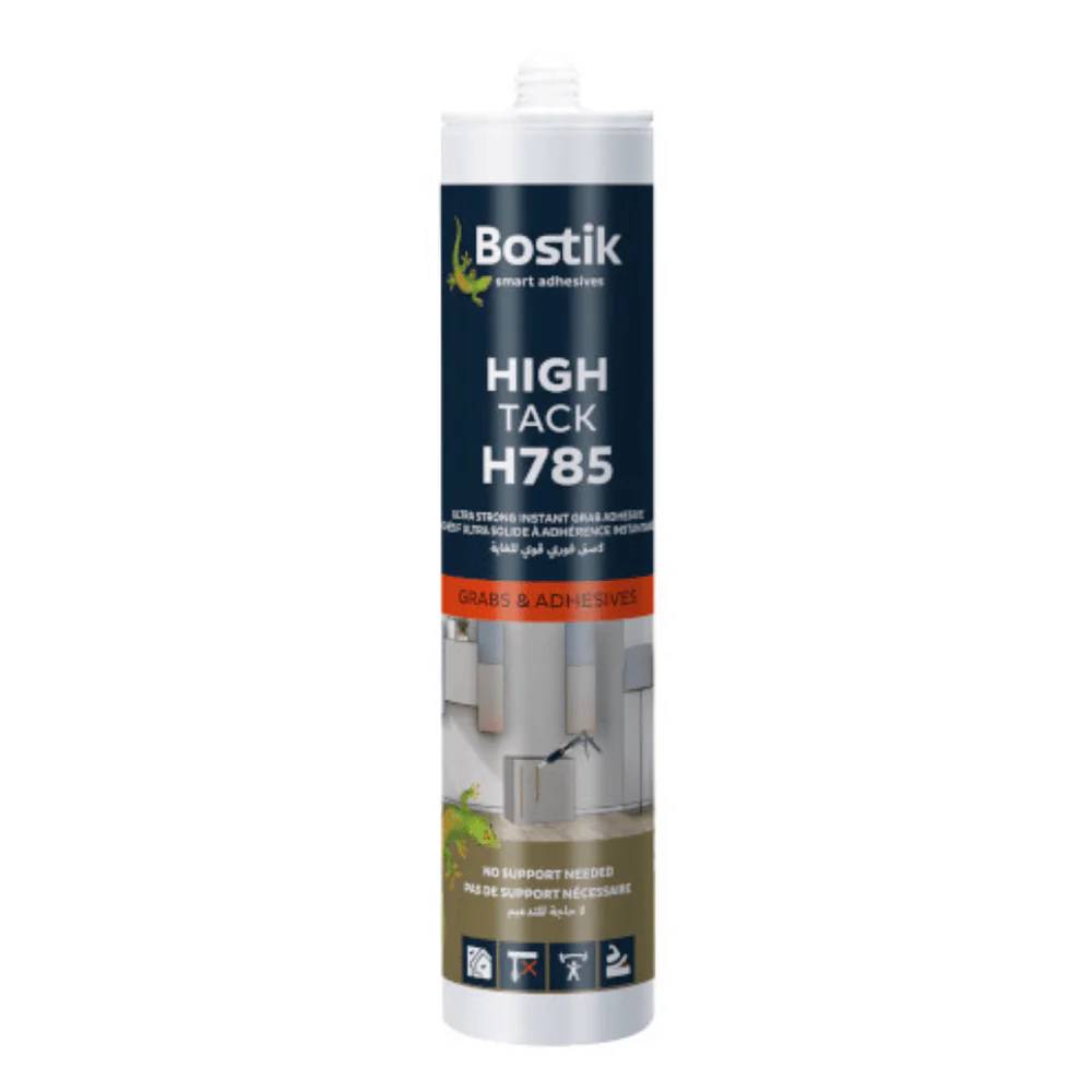 Bostik H785 High Tack Instant Grab Adhesive | Ultra-Strong Bonding for Heavy Materials – Interior & Exterior Use