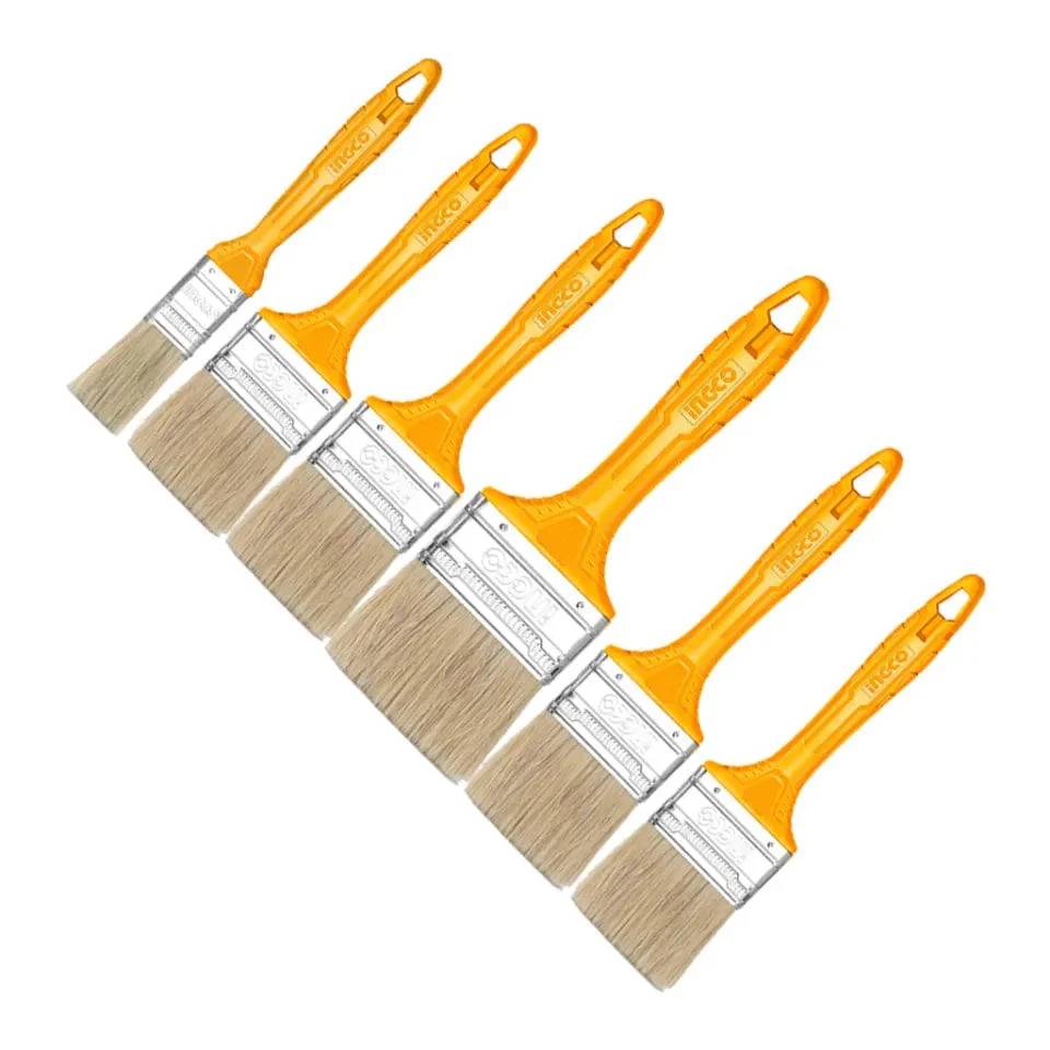 Ingco 12-Piece Paint Brush Set – CHPTB78601201 | Multipurpose Oil-Based Brush Kit with Plastic Handle