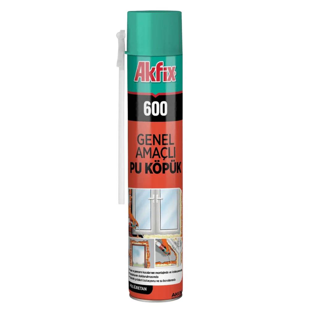 Akfix Multi-Purpose Straw Foam – 600g – PU600 | Expanding Insulation & Gap Filler for Construction & DIY