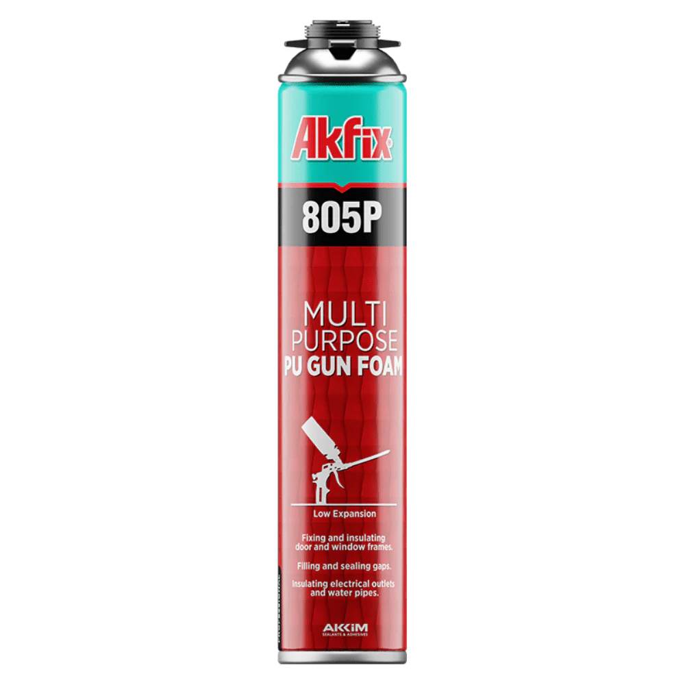 Akfix Multi-Purpose Straw 750ml – PU805P | High-Yield PU Expanding Foam for Construction, Sealing & Insulation