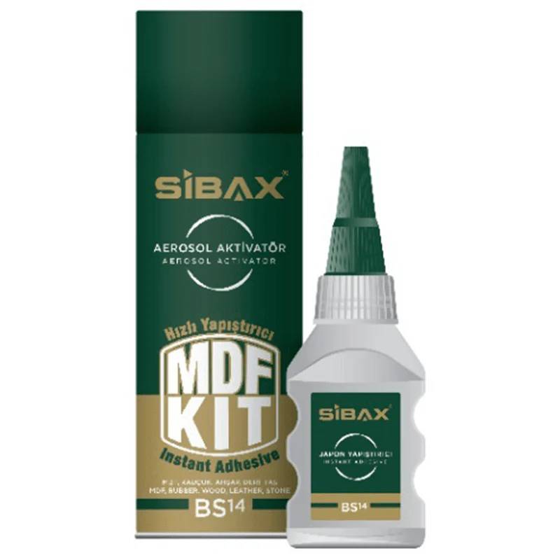Sibax Fast Adhesive MDF-KIT – BS14 | Instant Bonding for Wood, Rubber, Plastic & More