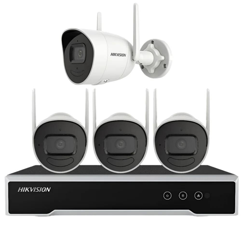 Hikvision 4MP H.265 Bullet WiFi Kit NK44W0H-D – Complete Surveillance System with 1TB HDD, 4MP Bullet Wi-Fi Cameras, Auto Wi-Fi Setup & Hik-Connect Remote Access