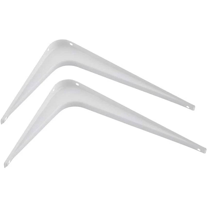 Ingco 8"x10" Shelf Bracket Set with 25kg Load Capacity – HSB10810 – Durable 1.1mm Steel, 6-Point Attachment, Includes Screws for Easy Installation