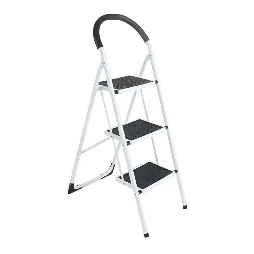 Kumtel 3 Steps Ladder – KMM-30 – 150kg Capacity, Rubber Feet & Handle, Foldable, Lightweight, Anti-Slip Design for Home & Work Use