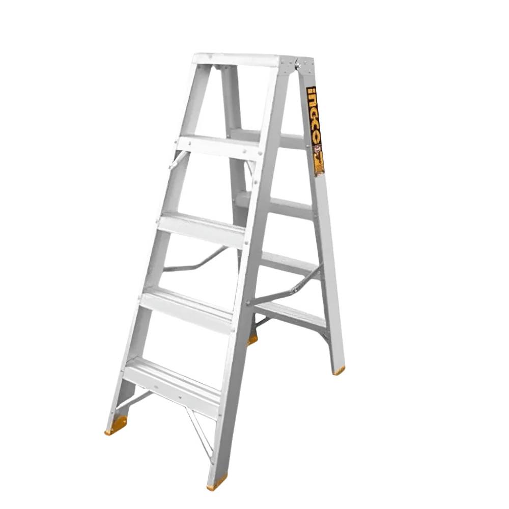 Ingco Double Side Ladder – HLAD01051 to HLAD01081 – Durable Aluminium, 150kg Max Load, Double-Sided Design for Home & Professional Use