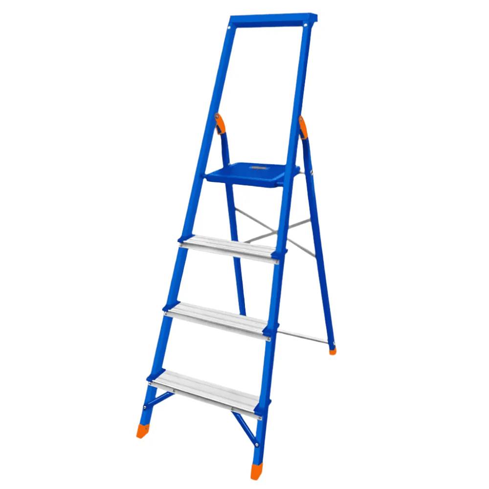 Wadfow Steel & Aluminium Household Ladder – WLD1H04, WLD1H06 & WLD1H08 – 4, 6 & 8 Steps, 150kg Max Load, Anti-Slip, Foldable Design
