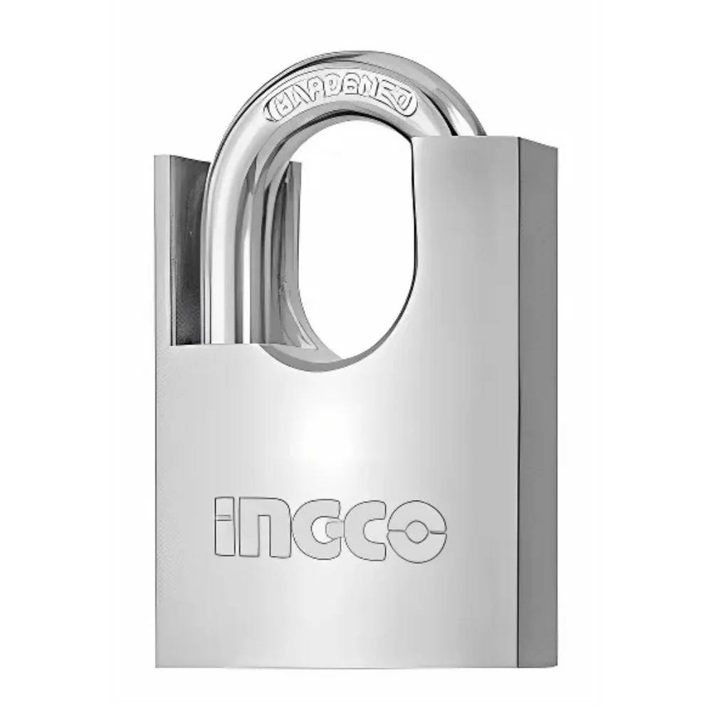 Ingco 70mm Anti-Prying Steel Padlock – DSTK2701, Heavy-Duty Iron Body, Precision Brass Cylinder, 4 Keys Included, Tamper-Resistant Design for Gates & Toolboxes