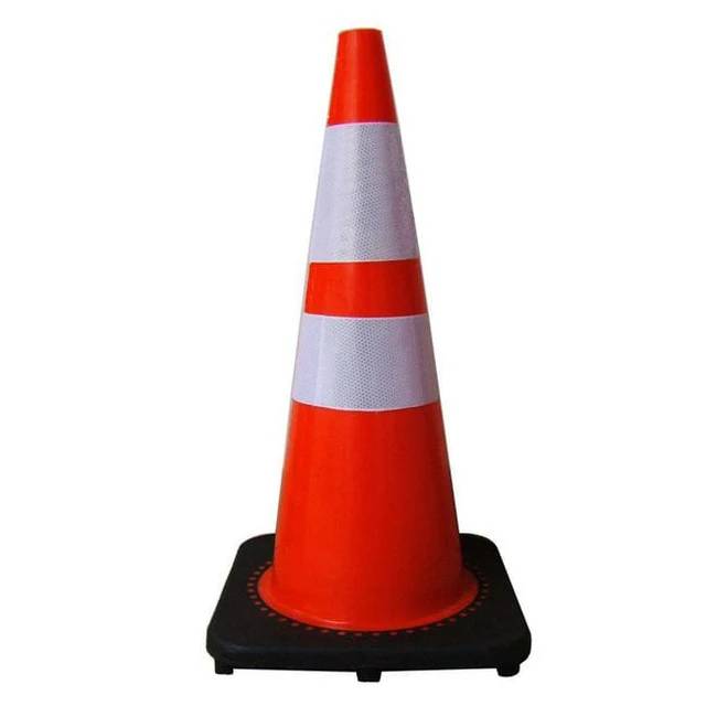 Reflective Traffic Cone 750mm PE + Rubber – 21110103 – High Visibility, Heavy-Duty Base, Indoor & Outdoor Use for Road Safety, Events, and Crowd Control