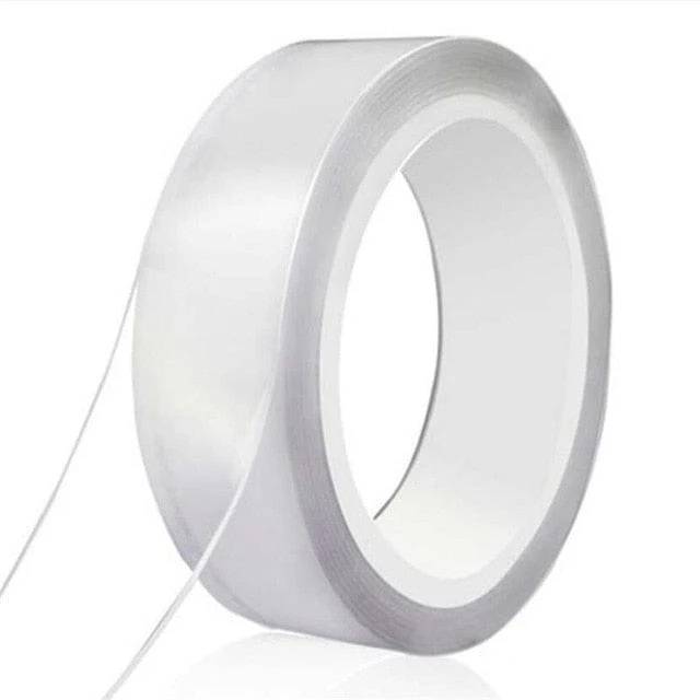 Nano Transparent Magic Double Sided Tape – Reusable, Washable & Removable Gel Adhesive (1m / 3m Sizes)