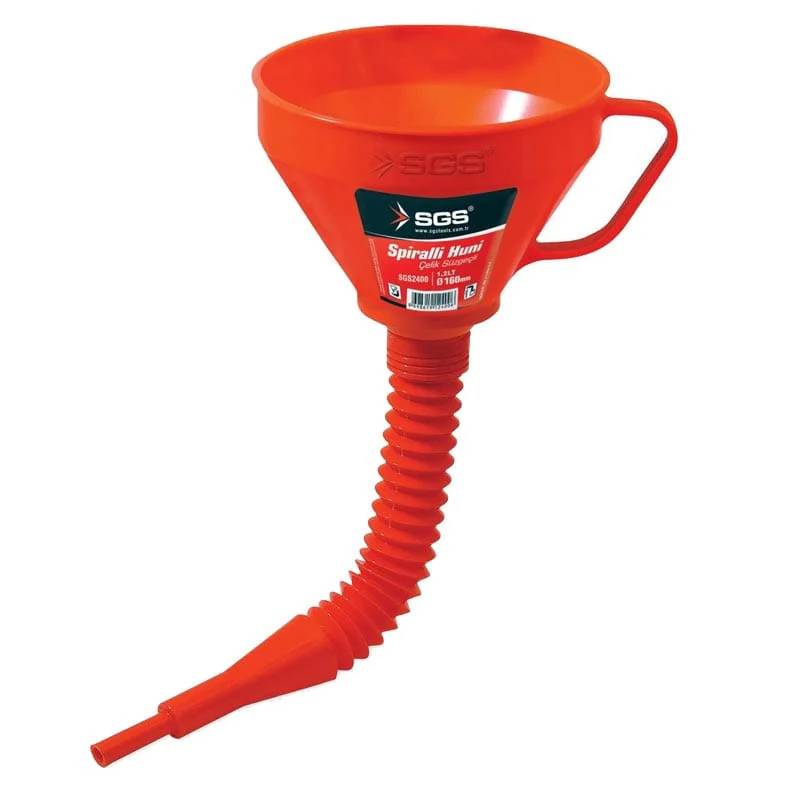 SGS Automotive Funnel – SGS2400 Spiral Plastic Funnel for Fluids, Compact & Easy to Use