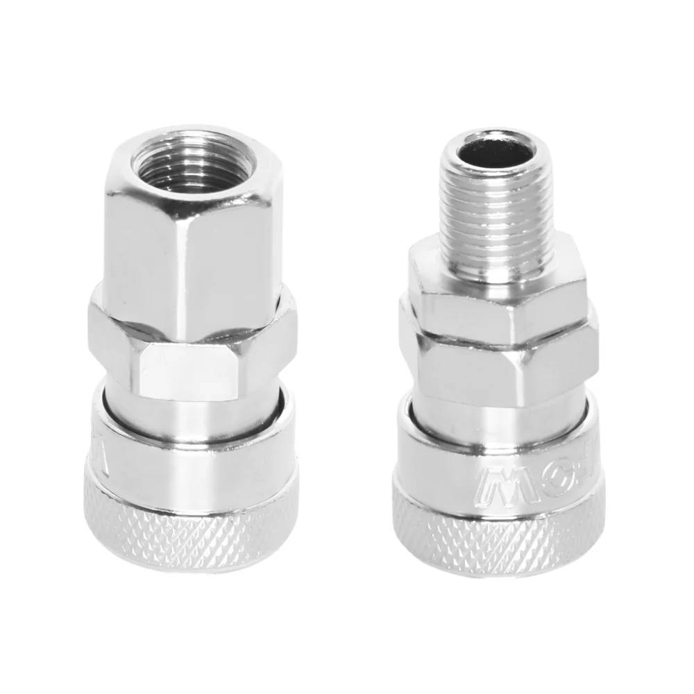 Wadfow 5 Pieces Quick Coupler Set – WQP3670 | 1/4" Europe-Type Pneumatic Fittings for Air Compressors, Tools & Industrial Applications