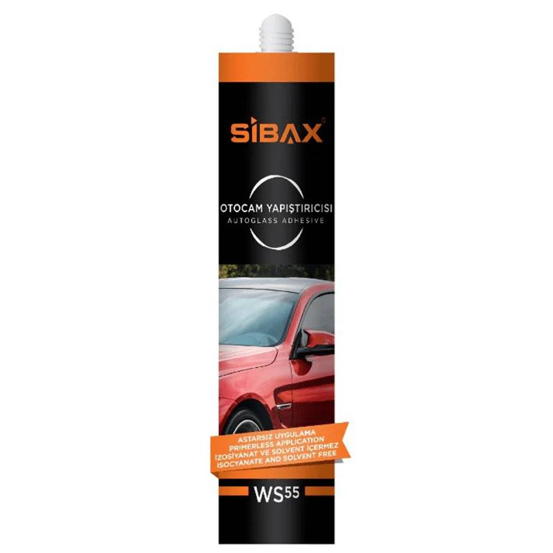 Sibax Auto Glass Adhesive 280ml – WS55 – Primerless Isocyanate-Free Windshield Bonding Sealant for Cars, Trucks & Buses (White or Black)