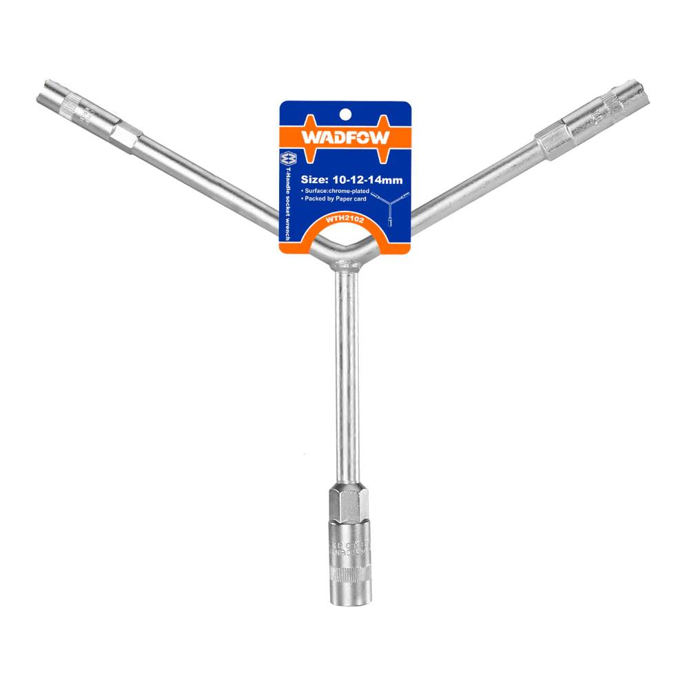 Wadfow Y-Type Socket Wrench 8-10-12mm – WTH2101 – Compact 3-Way CR-V Steel Wrench with 135mm Arms & Chrome Finish for Automotive and General Fastening