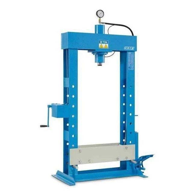OMCN Hydraulic Press – 30, 50, & 100 Ton – Industrial Workshop Press with Two-Speed Pump, Winch, and Chromed Shaft for Precision and Power