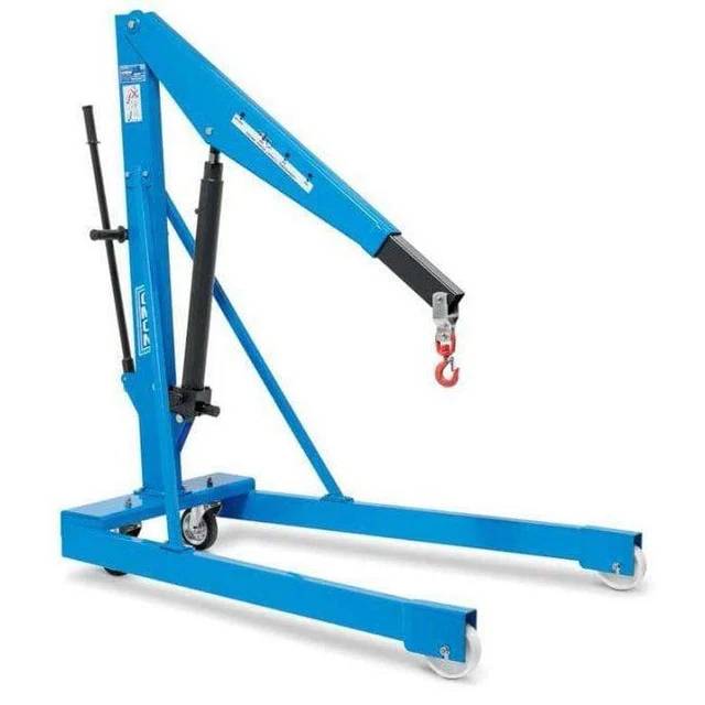 OMCN Hydraulic Crane – 1 Ton, 1.5 Ton & 3 Ton – Heavy-Duty Mobile Workshop Crane with Safety Valve, Revolving Hook & Extendable Arm