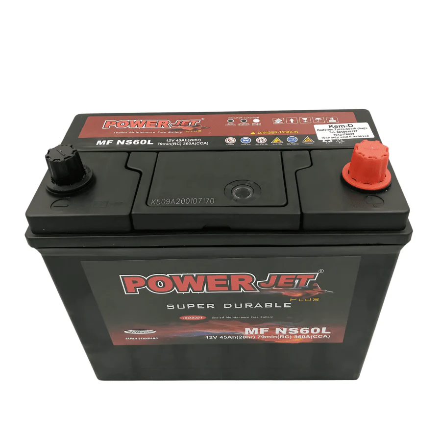 Powerjet 13 Plates 12V Car Battery 45Ah – NS60L | Auto Spare Parts Ghana