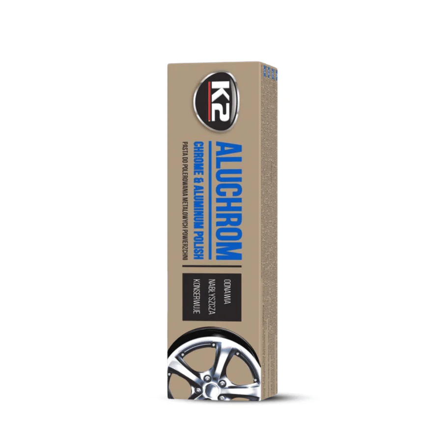 K2 Aluchrom Chrome & Aluminium Metal Polish – 120g | Premium Shine & Protection | Auto Supply Ghana