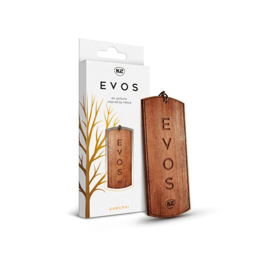 K2 Evos Samurai Air Freshener | Premium Wooden Pendant Car Fragrance | Auto Supply Ghana