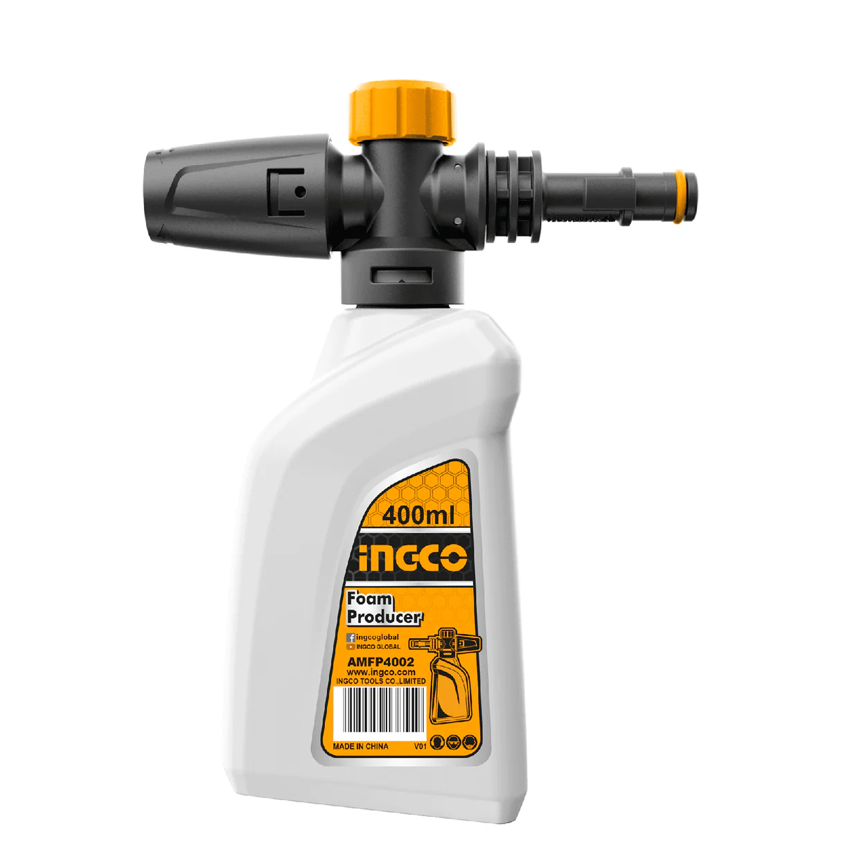 Ingco 400ML Lance Bottle Foam Producer – AMFP4002 | Car Wash Foam Lance for Pressure Washers | Auto Supply Ghana