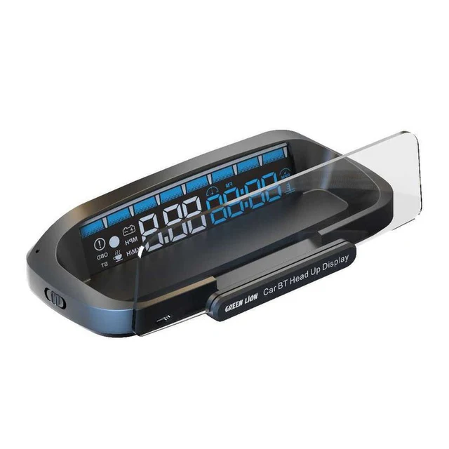 Green Lion Bluetooth Car Head-Up Display with FM Transmitter – GNCBTHDPLYBK | HD LED HUD & Hands-Free Car Tech | Auto Supply Ghana