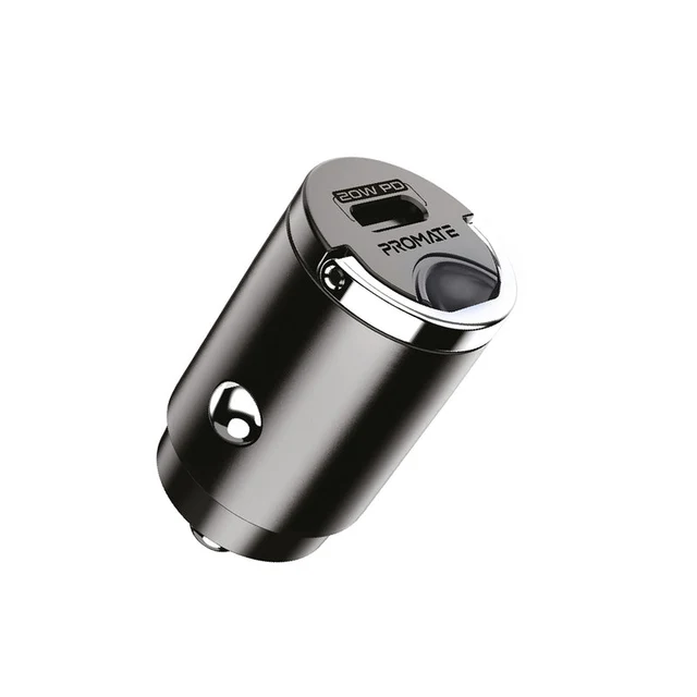 Promate Car Charger with 20W Power Delivery – Bullet-PD20 | Fast USB-C Charging | Auto Supply Ghana