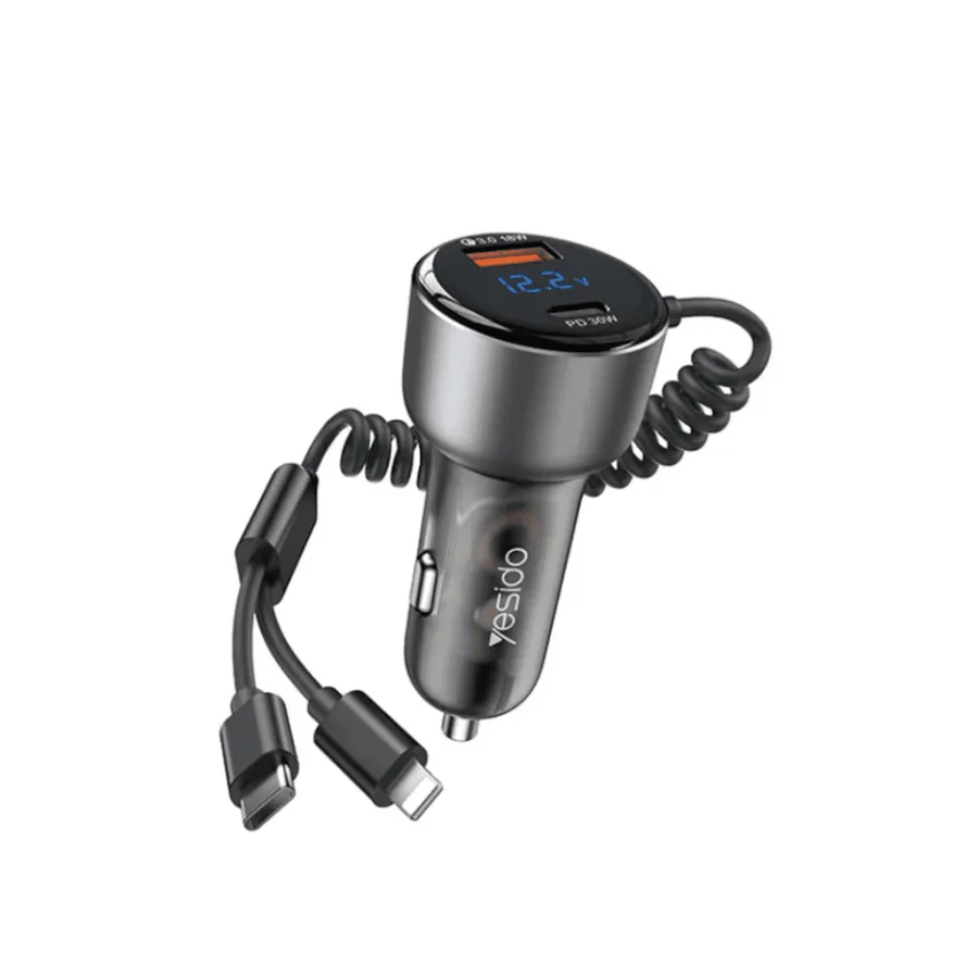 Yesido 60W Fast Charging Car Charger – Y58 | Multi-Port Car Charger | Auto Supply Ghana