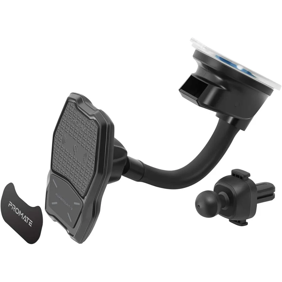 Promate 10W Qi Magnetic Wireless Car Charging Mount - AuraMount-3 | Auto Supply Ghana