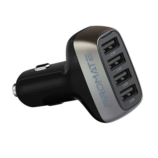 Promate 48W Fast Charging 4-Port Rapid USB Car Charger - Scud-48 | Auto Supply Ghana