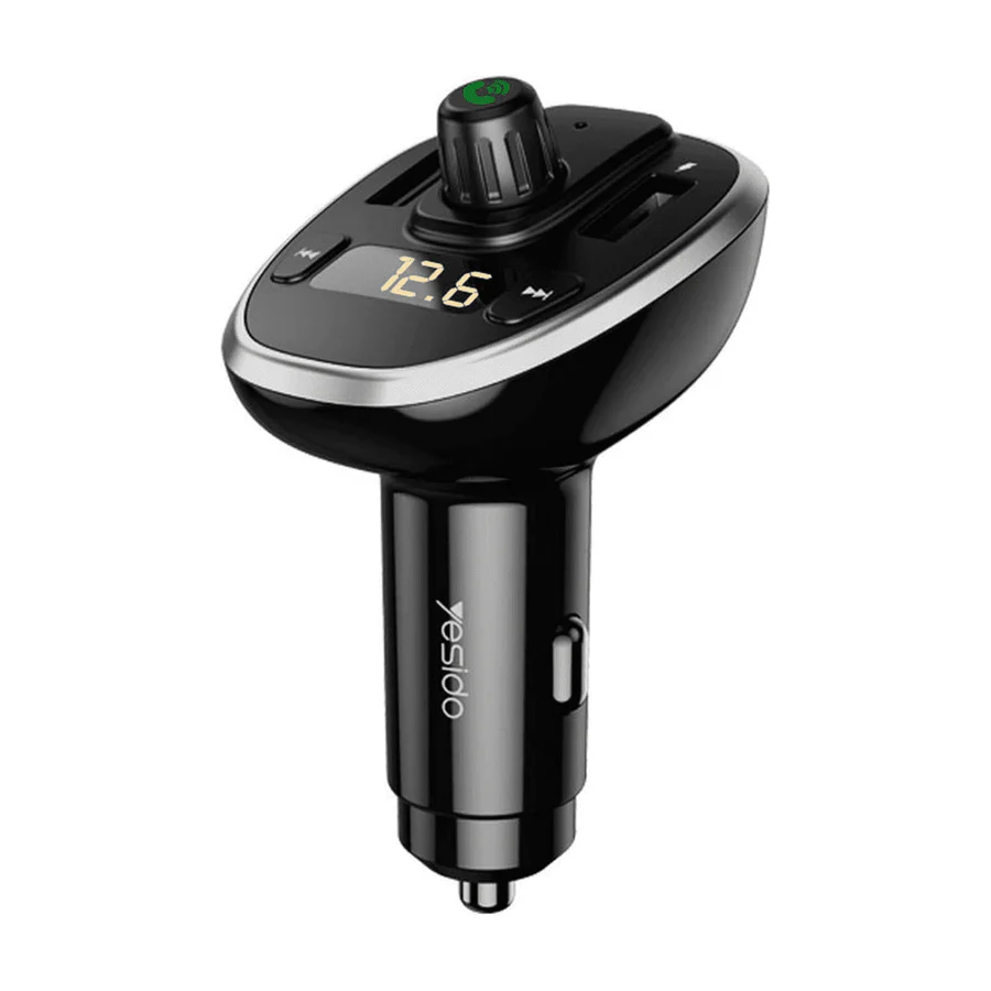 Yesido Car FM Transmitter with Bluetooth, MP3 & Dual USB Fast Charging Ports - Y39 | Auto Supply Ghana