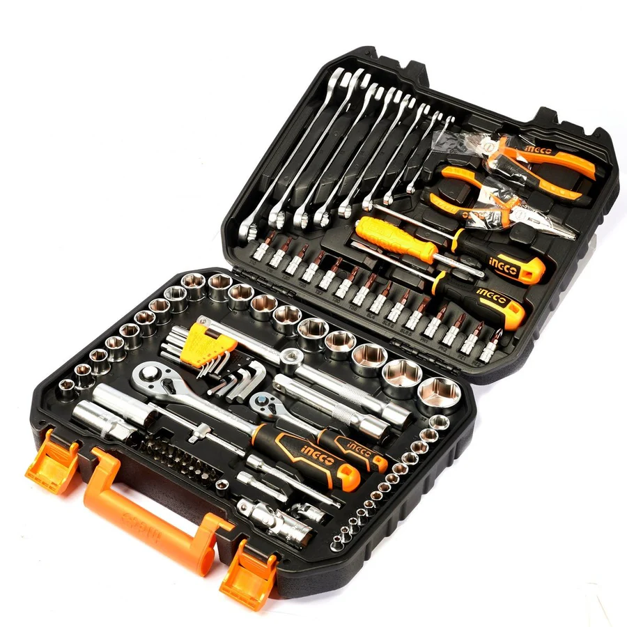 Ingco 100 PCS Tools Set – HKTHP21001 | CR-V Steel, Complete Workshop Toolkit | Auto Supply Ghana