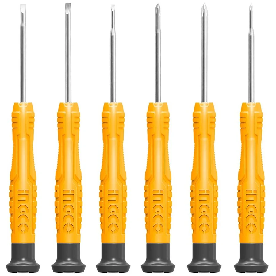 Ingco 6 PCS Precision Screwdriver Set – HKSD0618 | CR-V Steel, Ergonomic Handle | Auto Supply Ghana
