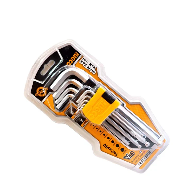 Ingco 9 PCS Ball Point Hex Key Set – HHK12091 | CR-V Steel, Long Arm | Auto Supply Ghana