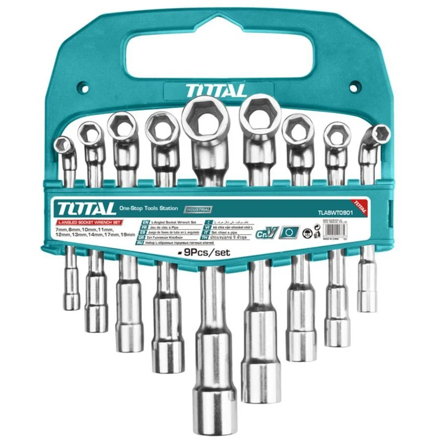 Total 9 PCS L-Angled Socket Wrench Set – TLASWT0901 | CR-V Steel, Drop-Forged | Auto Supply Ghana
