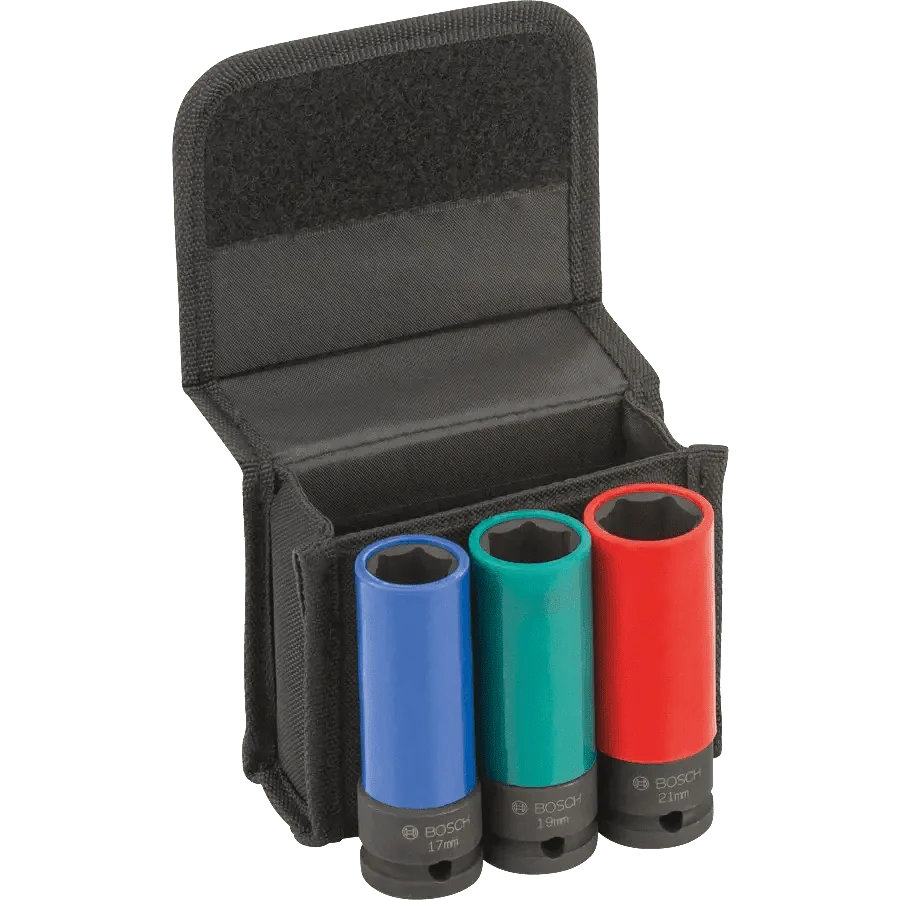Bosch 3-Pieces 1/2"/85mm Impact Control Socket Set – 2608551102 | Durable High-Performance Sockets | Auto Supply Ghana