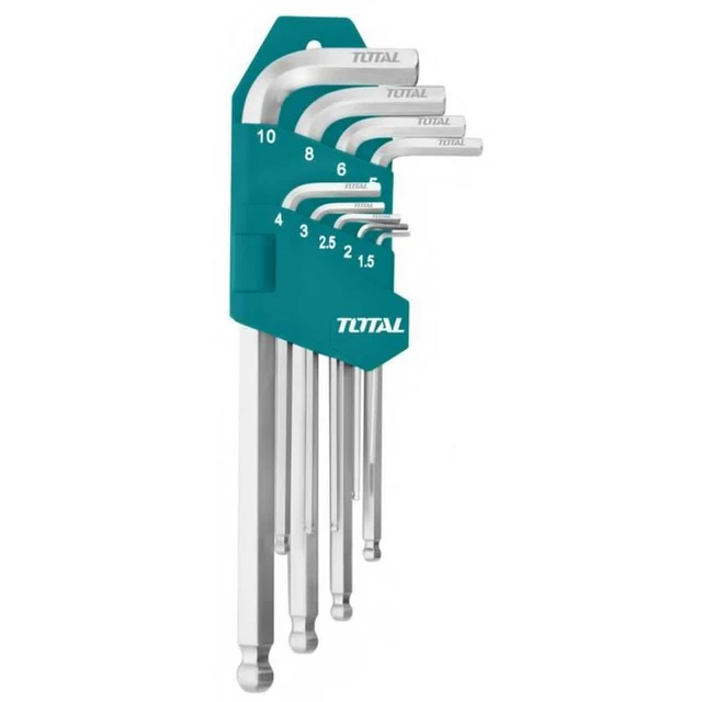 Total 9 PCS Ball Point Hex Key Set – THT106291 | Cr-V Steel, Extra-Long Arm | Auto Supply Ghana