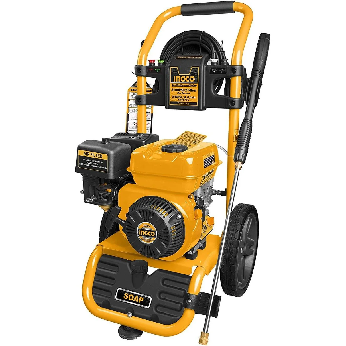 Ingco Gasoline Pressure Washer 6.0HP (214 BAR) – GHPW2003 | Heavy-Duty High-Pressure Cleaning | Auto Supply Ghana