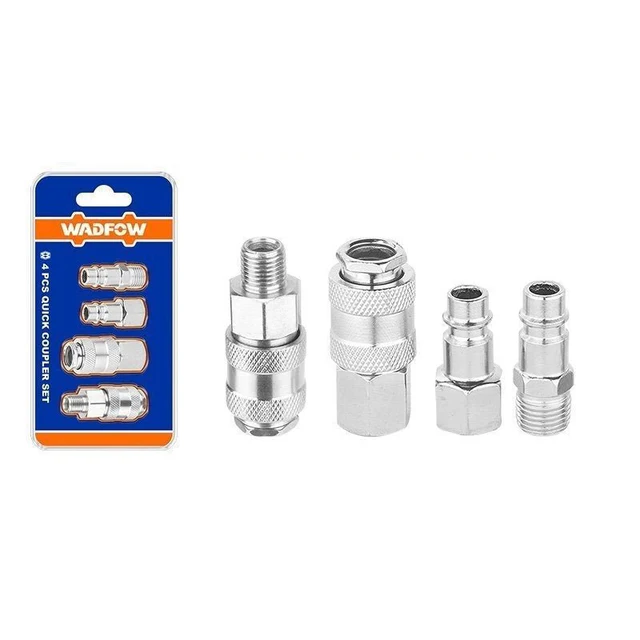 Wadfow 4 Pieces 1/4″ Air Quick Coupling & Plug Set - WQP4670 | Durable Pneumatic Tool Connections | Auto Supply Ghana
