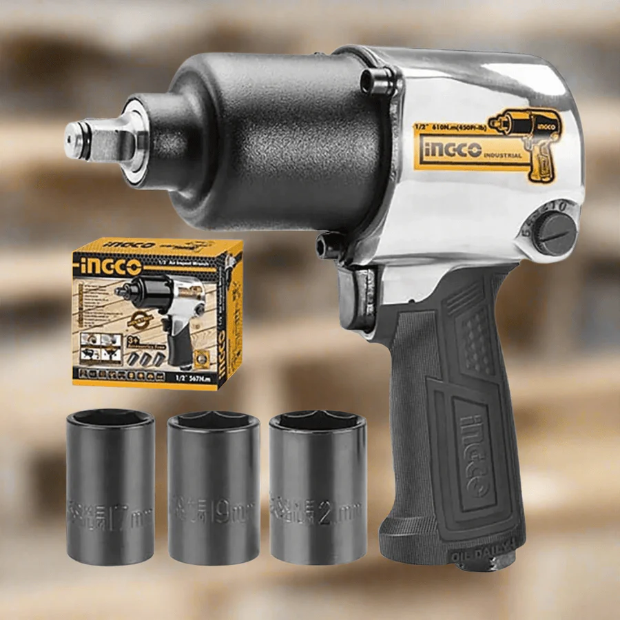 Ingco ½″ Air Impact Wrench – AIW12562 | 610Nm High Torque | Auto Supply Ghana