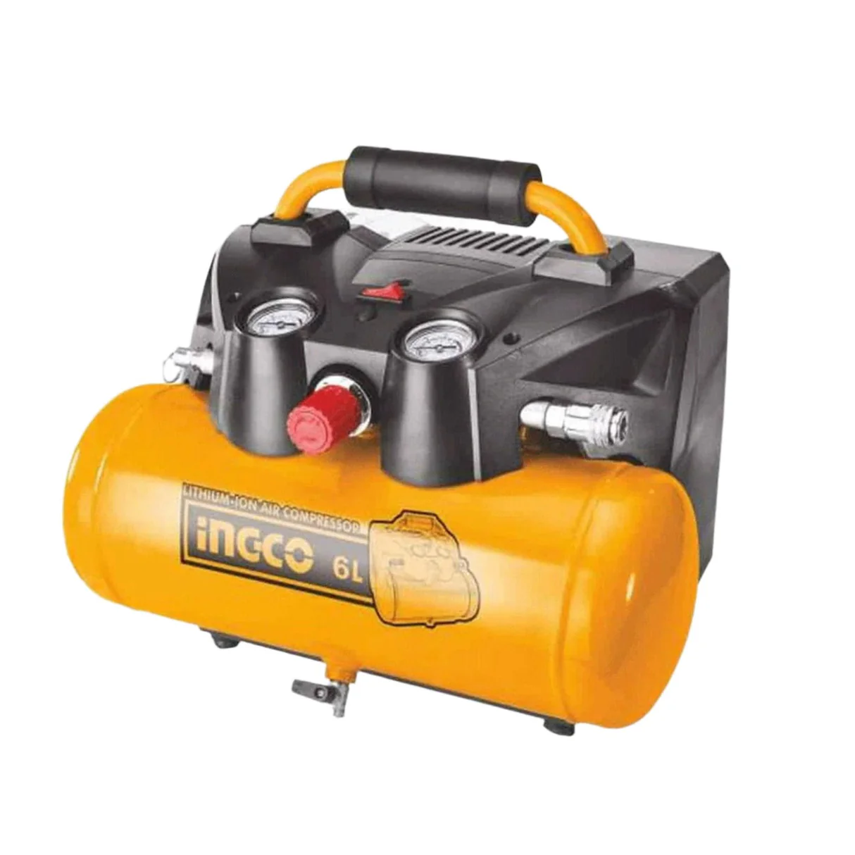 Ingco Lithium-ion Air Compressor With Two 20V 2.0Ah Batteries & Charger 6L – CACLI2003 | Portable & Cordless Air Inflator | Auto Supply Ghana