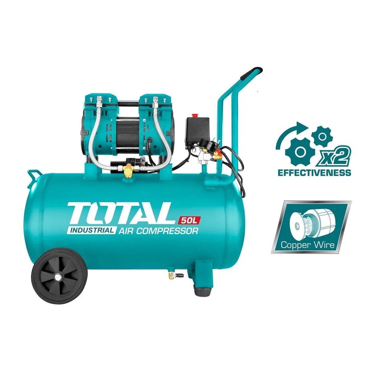 Total 50L Air Compressor 1200W – TCS1120508 | Powerful & Oil-Free Air Supply for Workshops | Auto Supply Ghana
