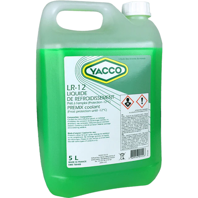 Yacco Anti Freeze Coolant LR-12 – 5L / 208L | Engine Protection in Hot Climates | Auto Supply Ghana
